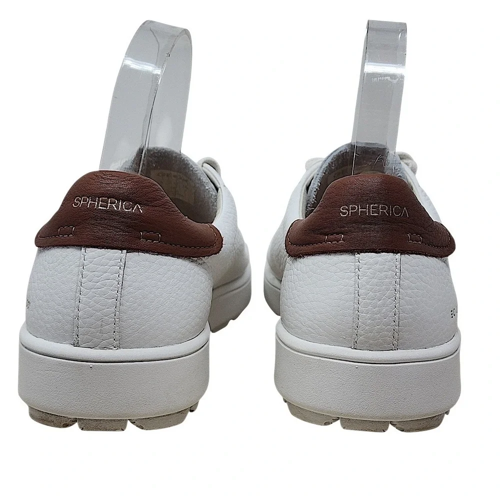 Geox Spherica Sneakers 7 Men White Leather Respira Low Top Shoes Trainers Skater